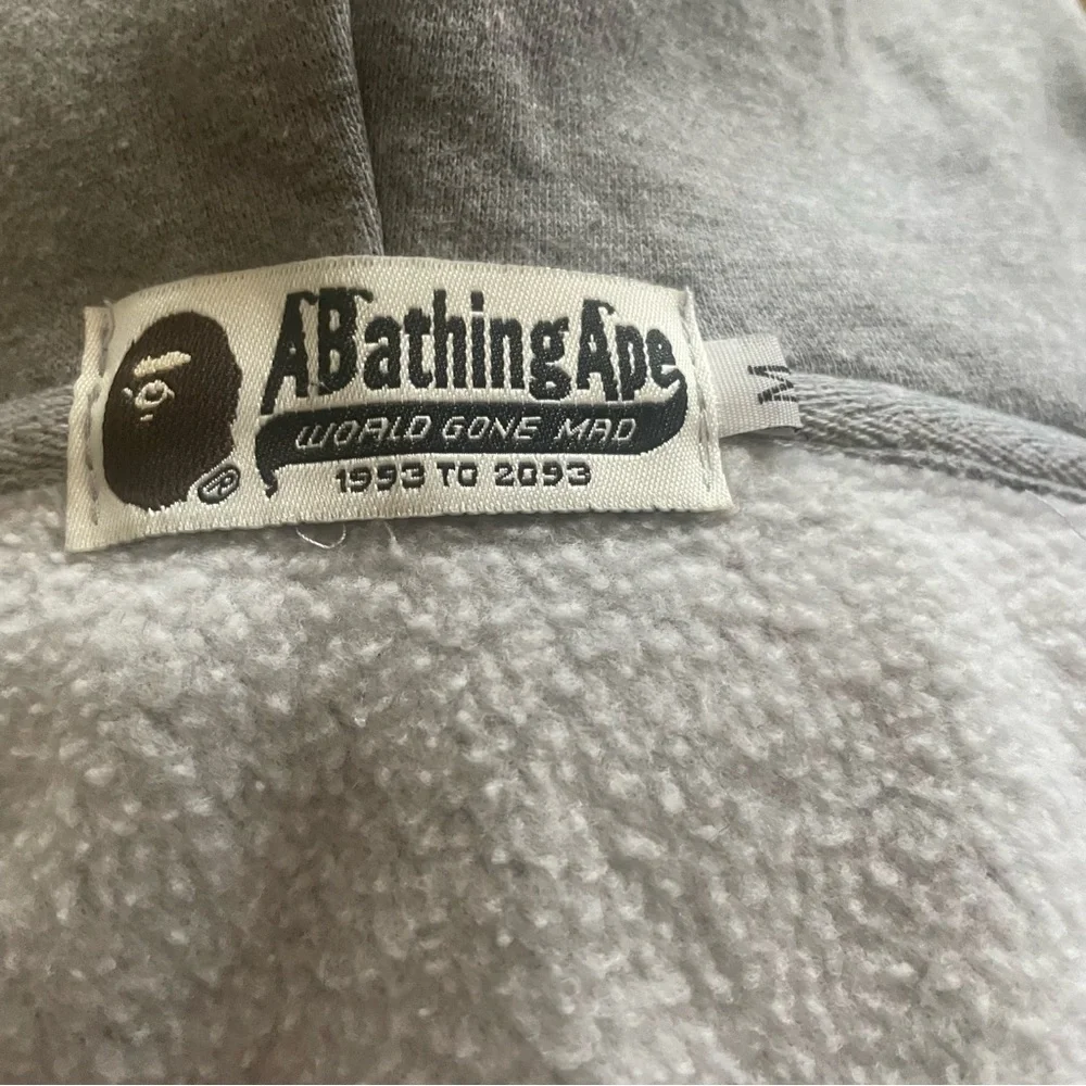 A bathing ape Kids Gray and Camouflage Zip-Up Jacket size medium